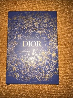 Dior Blue and Gold Floral Hardcover Notebook